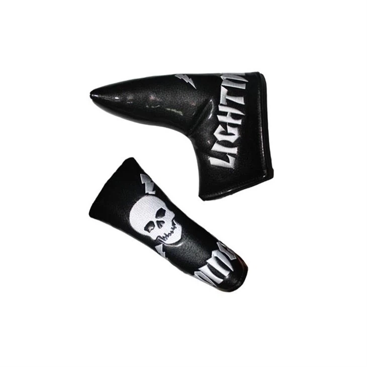 खोपड़ी पीयू गोल्फ पुटर हेडकवर